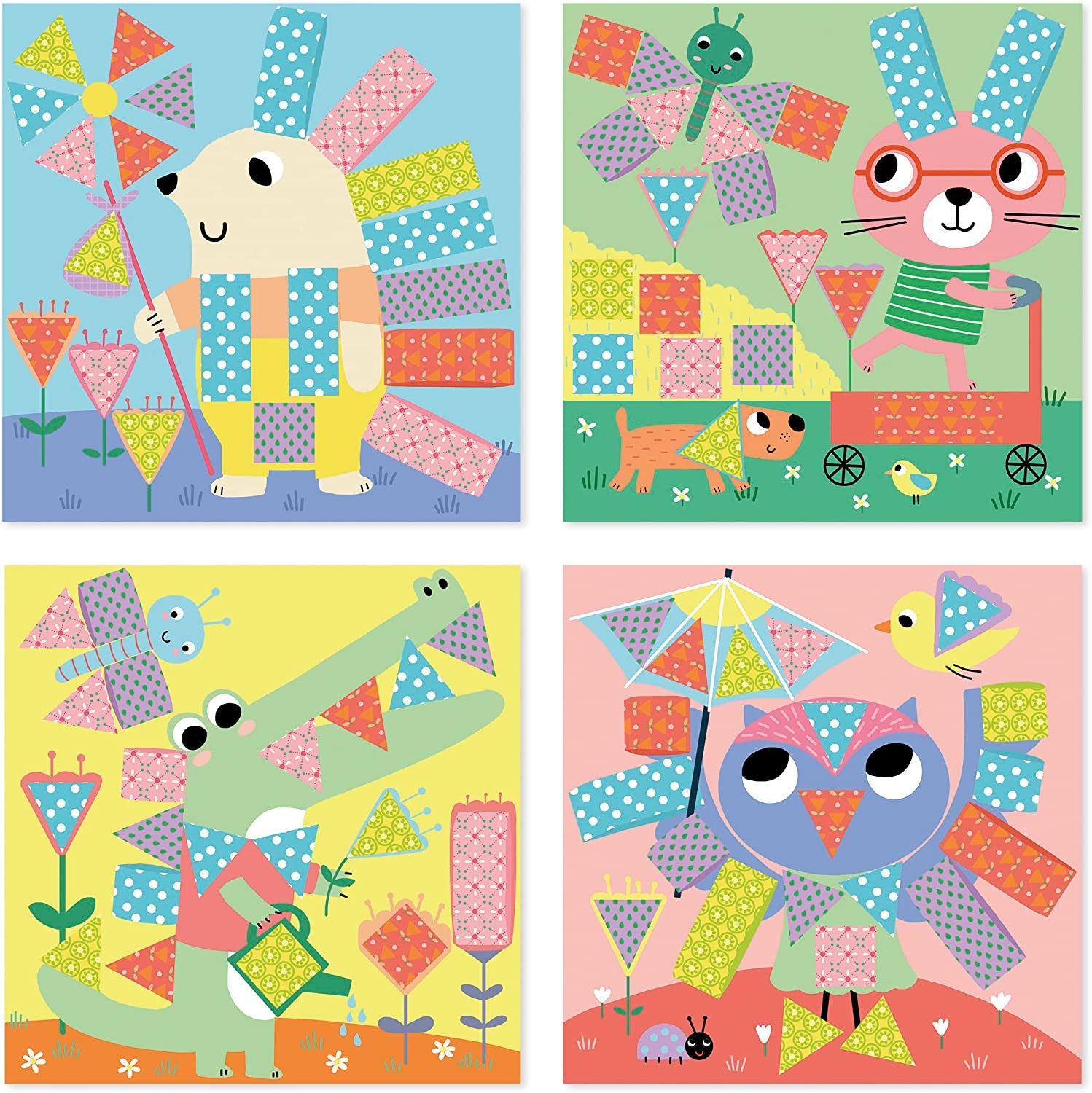 Estuche creativo cortar y pegar 4 años - janod j07747