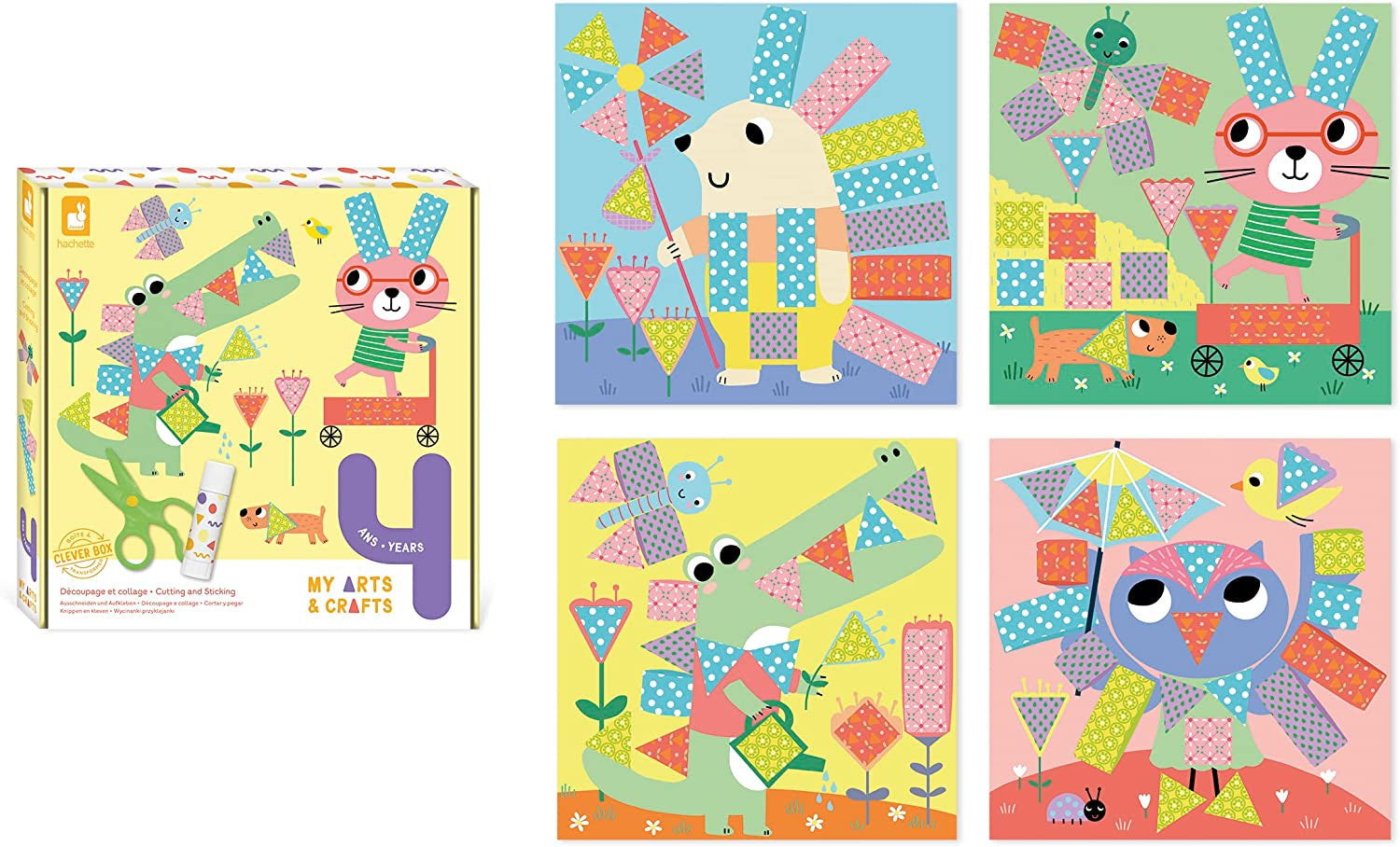 Estuche creativo cortar y pegar 4 años - janod j07747