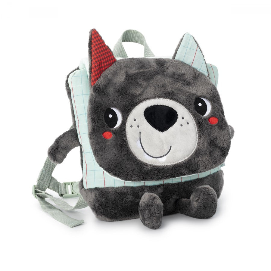Louis the Wolf Soft Backpack, Children 2+ Years - Lilliputiens 84483