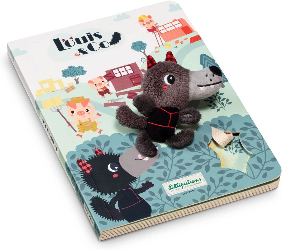 Libro recorrido de cartón Los tres cerditos - Lilliputines 83410