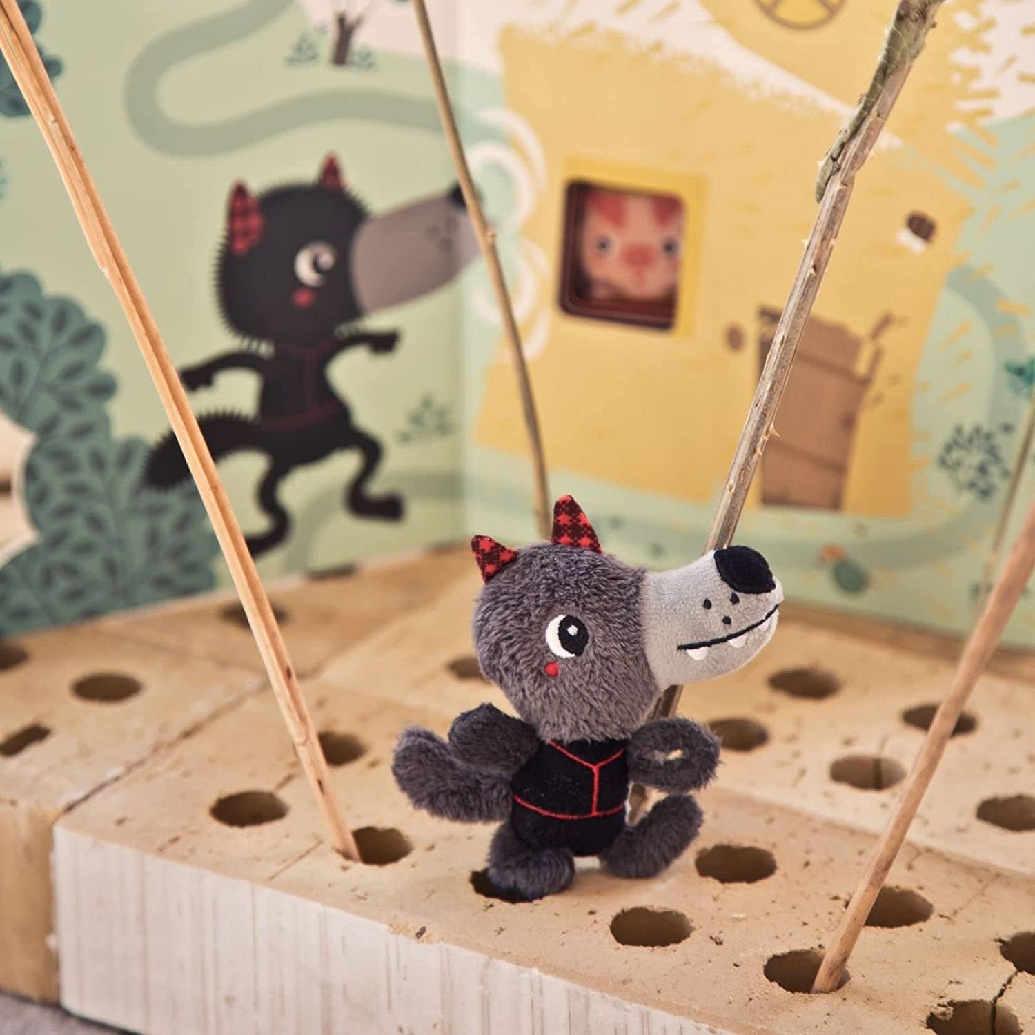 Libro recorrido de cartón los tres cerditos - lilliputines 83410