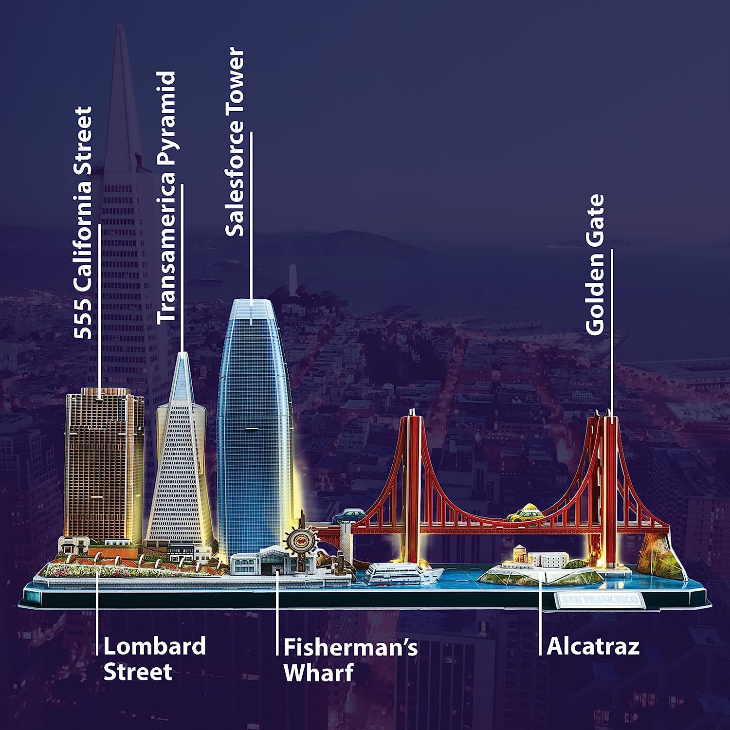 Puzzle 3D San Francisco LED CityLine - WorldBrands L524h