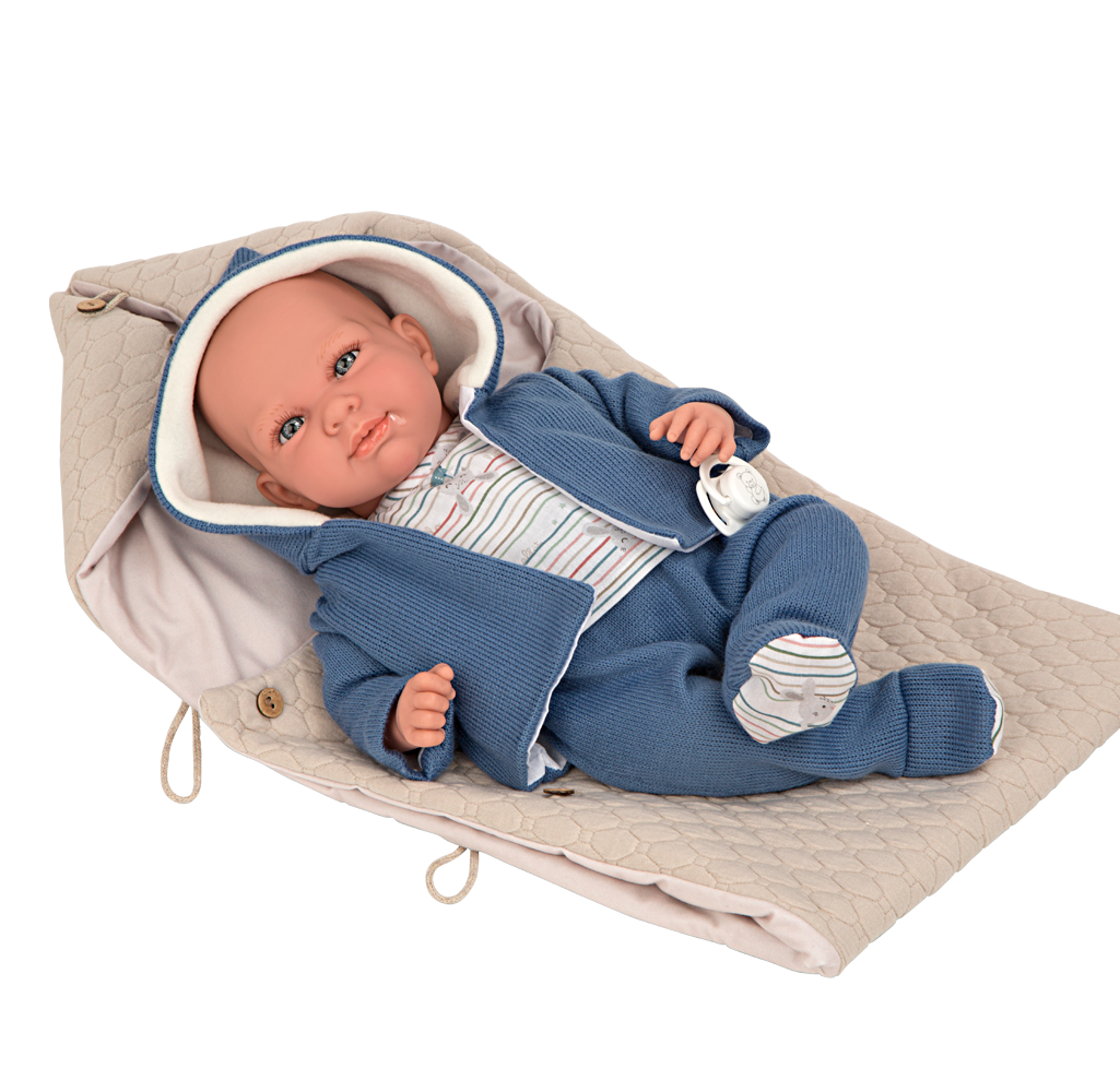 Muñeca elegance 40 cm Cris azúl con mecanismo de lloro - Arias 60722