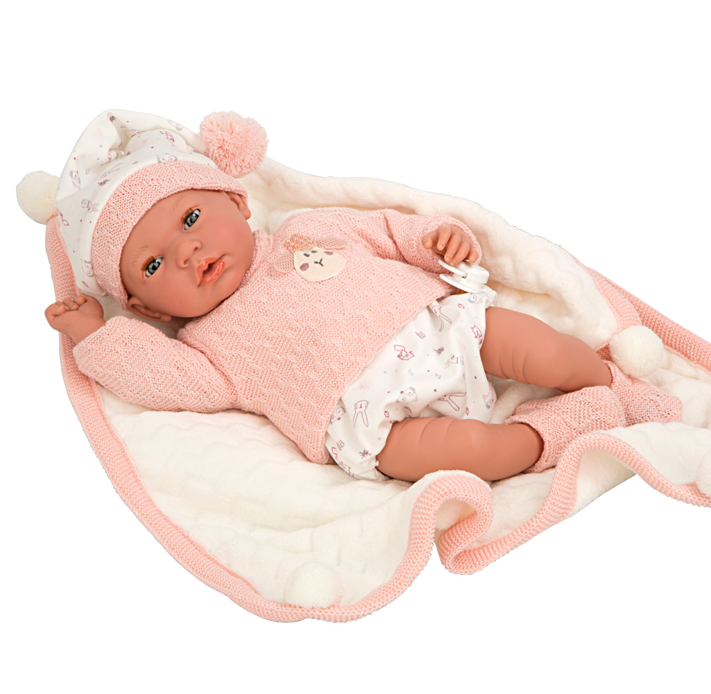 Muñeca Elegance 40 cm Andie con ojo durmiente y 14 sonidos - Arias 60754