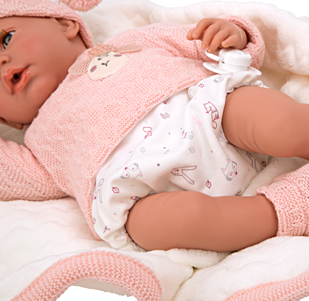 Muñeca Elegance 40 cm Andie con ojo durmiente y 14 sonidos - Arias 60754