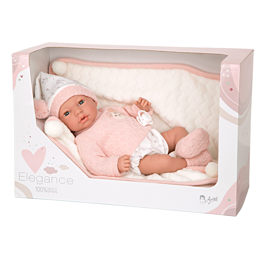 Muñeca Elegance 40 cm Andie con ojo durmiente y 14 sonidos - Arias 60754