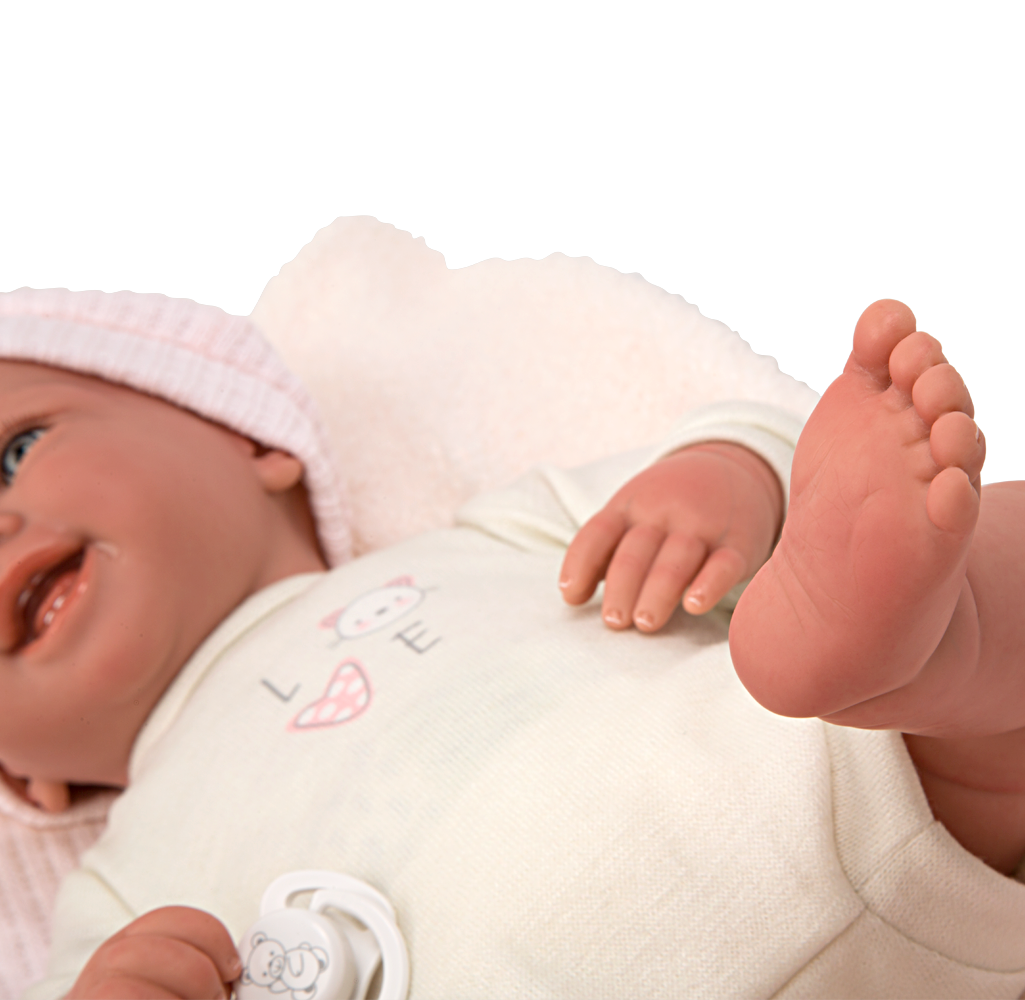 Bebé Reborn 45 cm Viviane con manta y peluche - Arias 98147