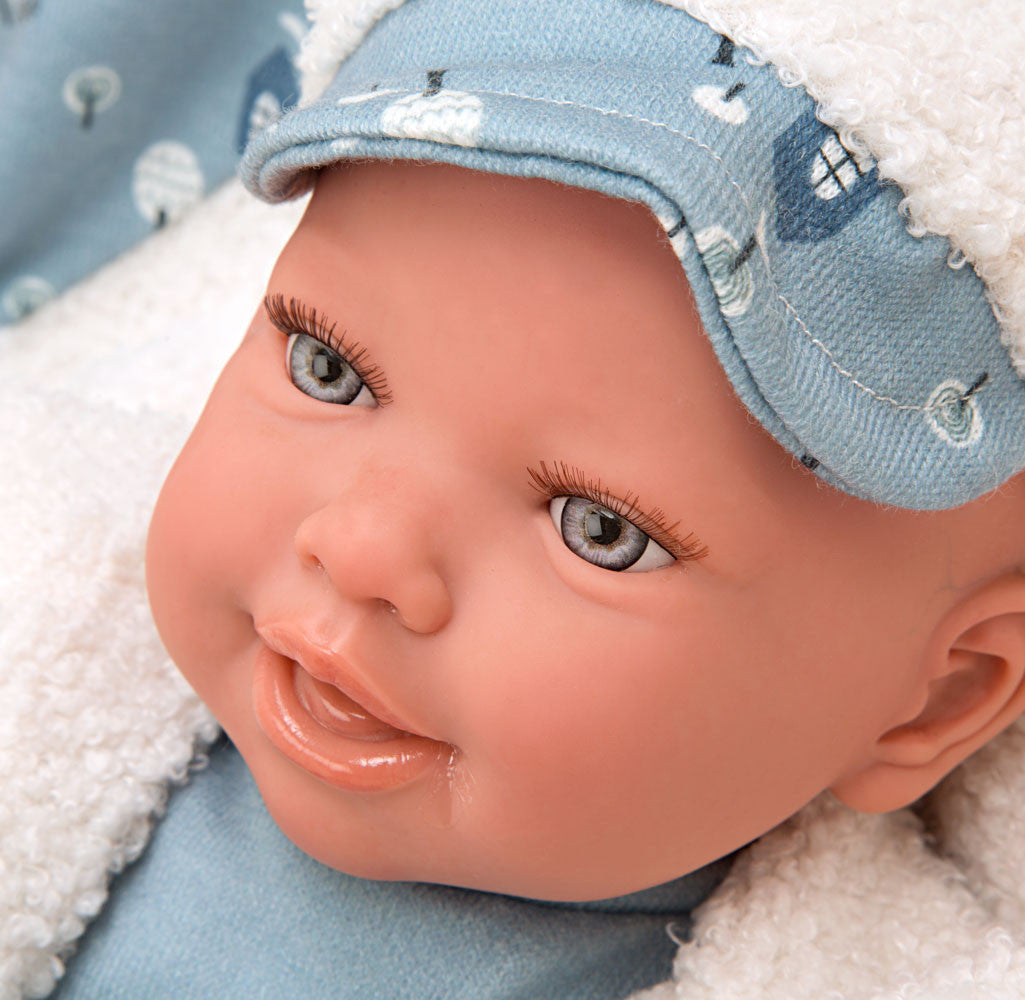 Bebé Reborn 45 cm Bruno con manta - Arias 98150