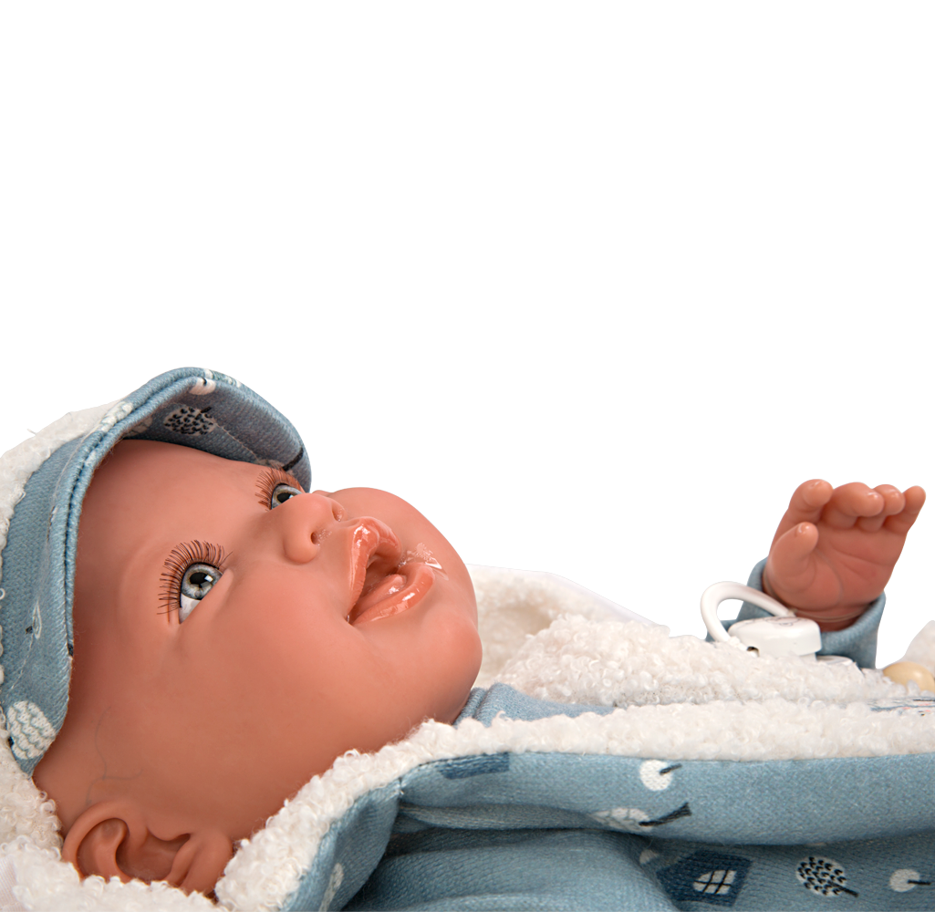 Bebé Reborn 45 cm Bruno con manta - Arias 98150