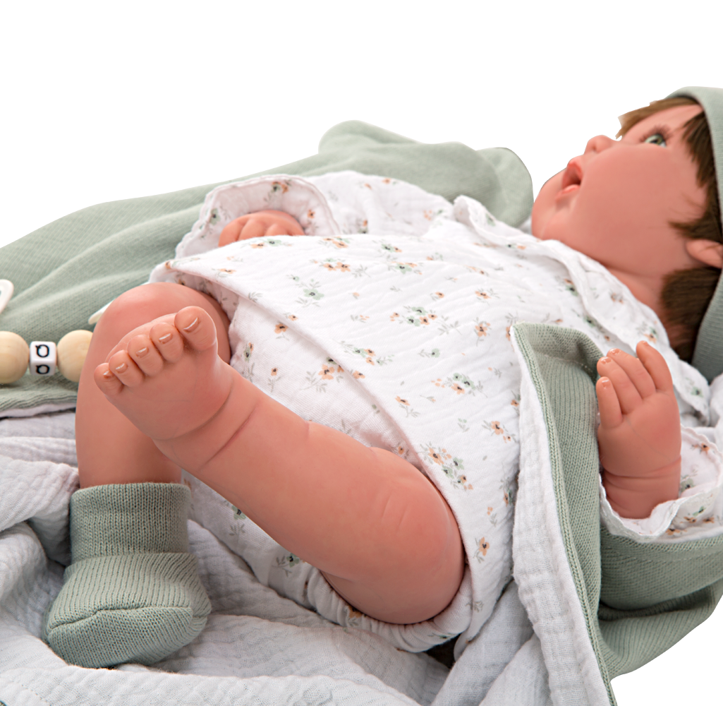Bebé Reborn 45 cm Paulina con manta - Arias 98151