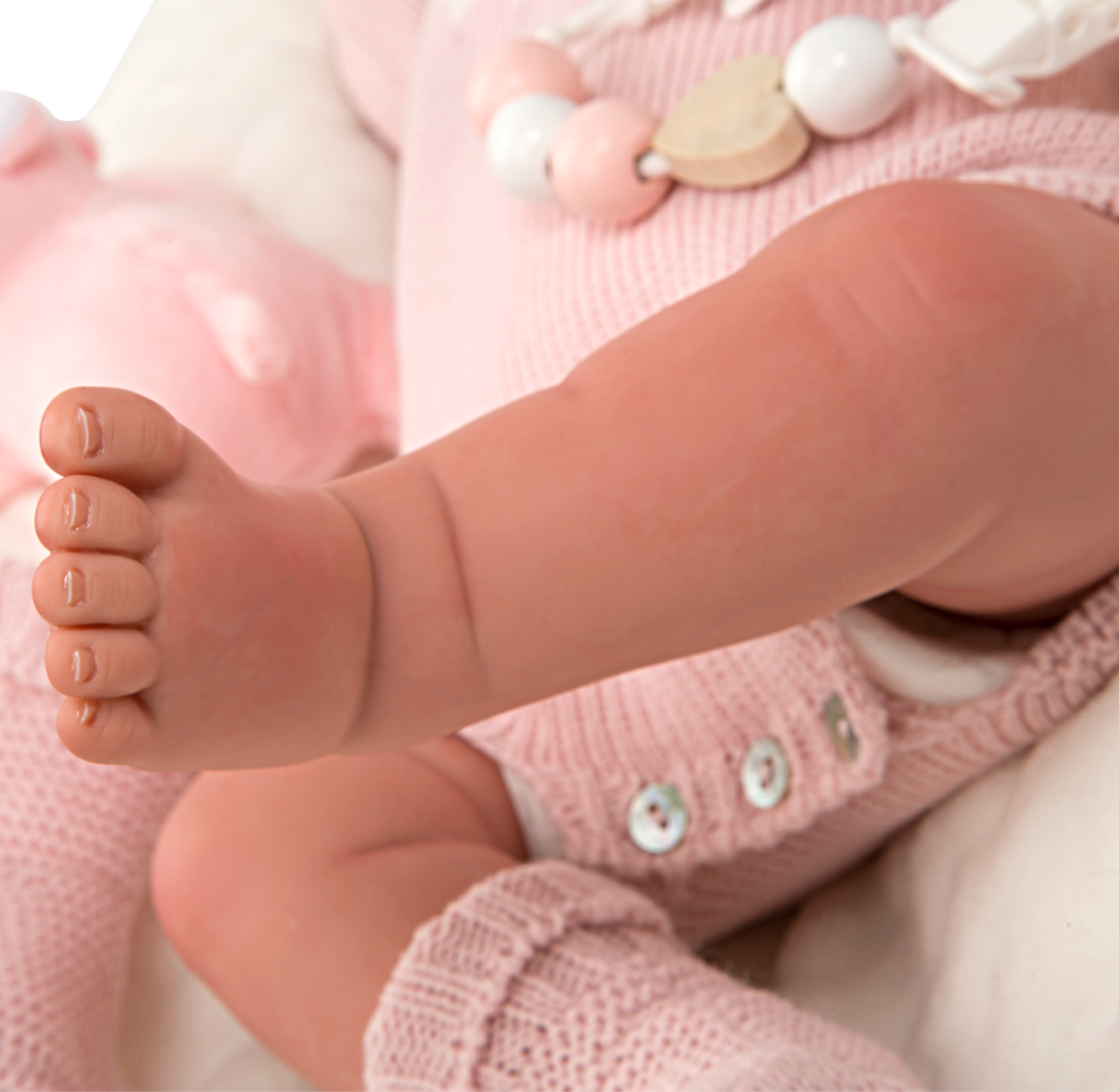 Bebé Reborn 45 cm Anais con manta y peluche - Arias 98152