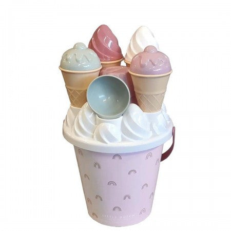 Cubo de playa helados y cupcakes rosa - Little Duch LD2008730