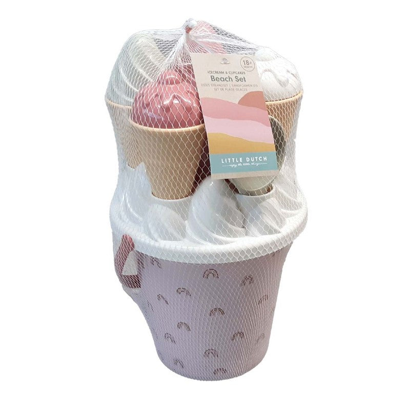 Cubo de playa helados y cupcakes rosa - Little Duch LD2008730