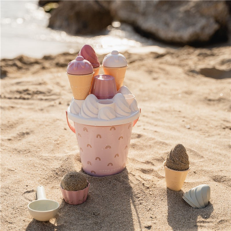 Cubo de playa helados y cupcakes rosa - Little Duch LD2008730