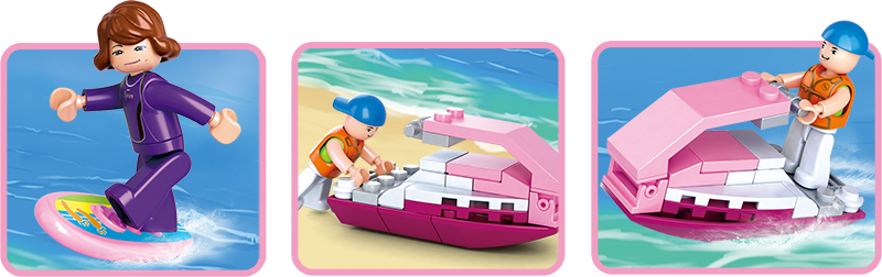 Juego bloques construcción Girl´s Dream Tienda de Playa 180 pzas - Sluban 0603