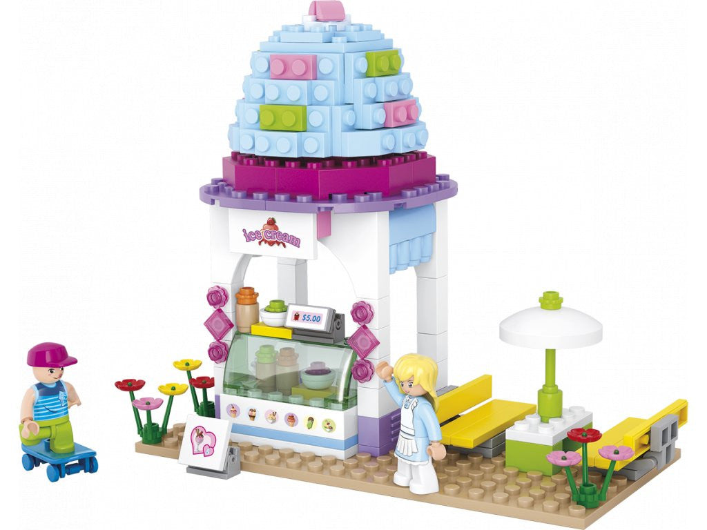 Juego bloques construcción Girl´s Dream Heladería 205 pzas - Sluban 0525