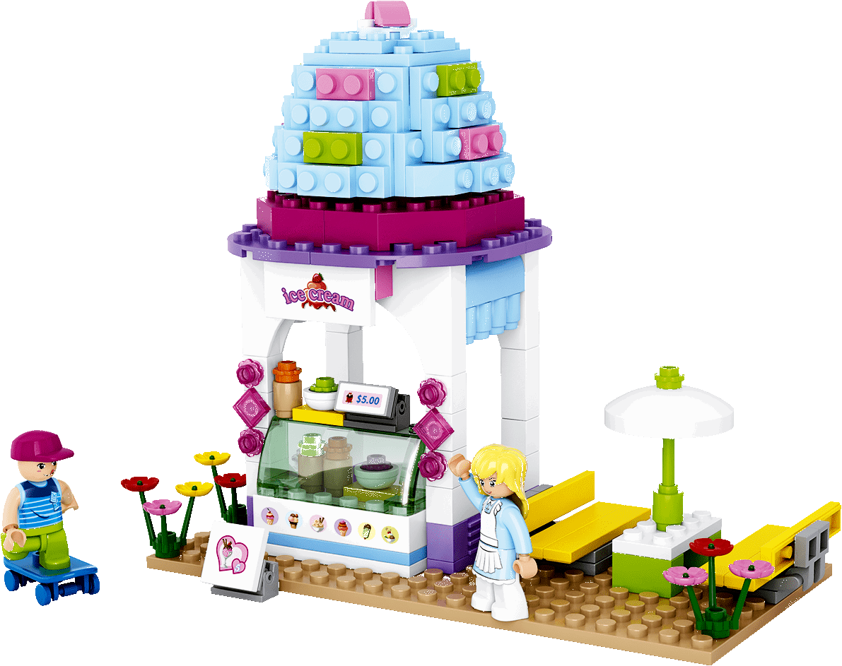 Juego bloques construcción Girl´s Dream Heladería 205 pzas - Sluban 0525