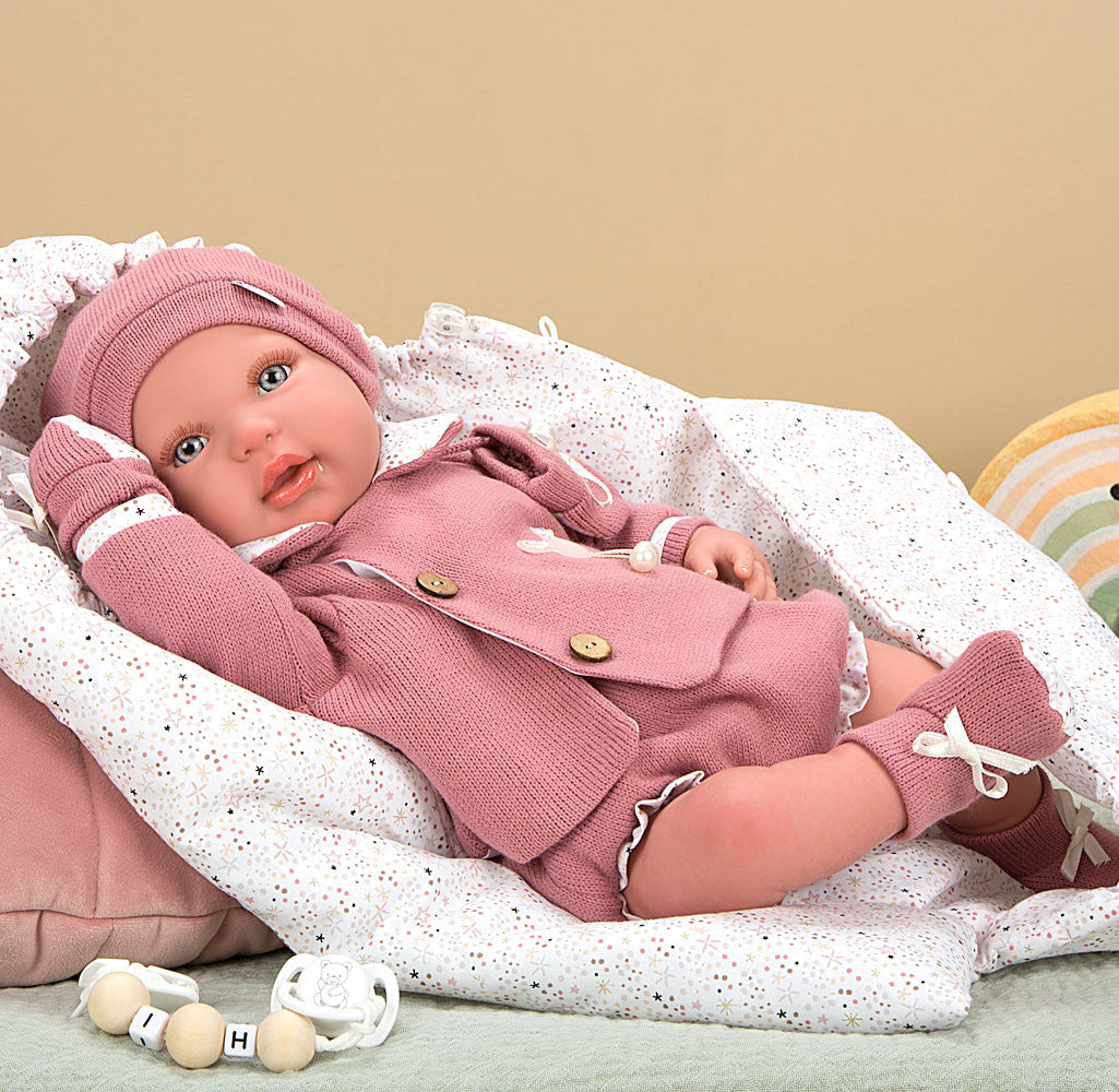 Bebé Reborn 45 cm Mia con saco de dormir - Arias 98115