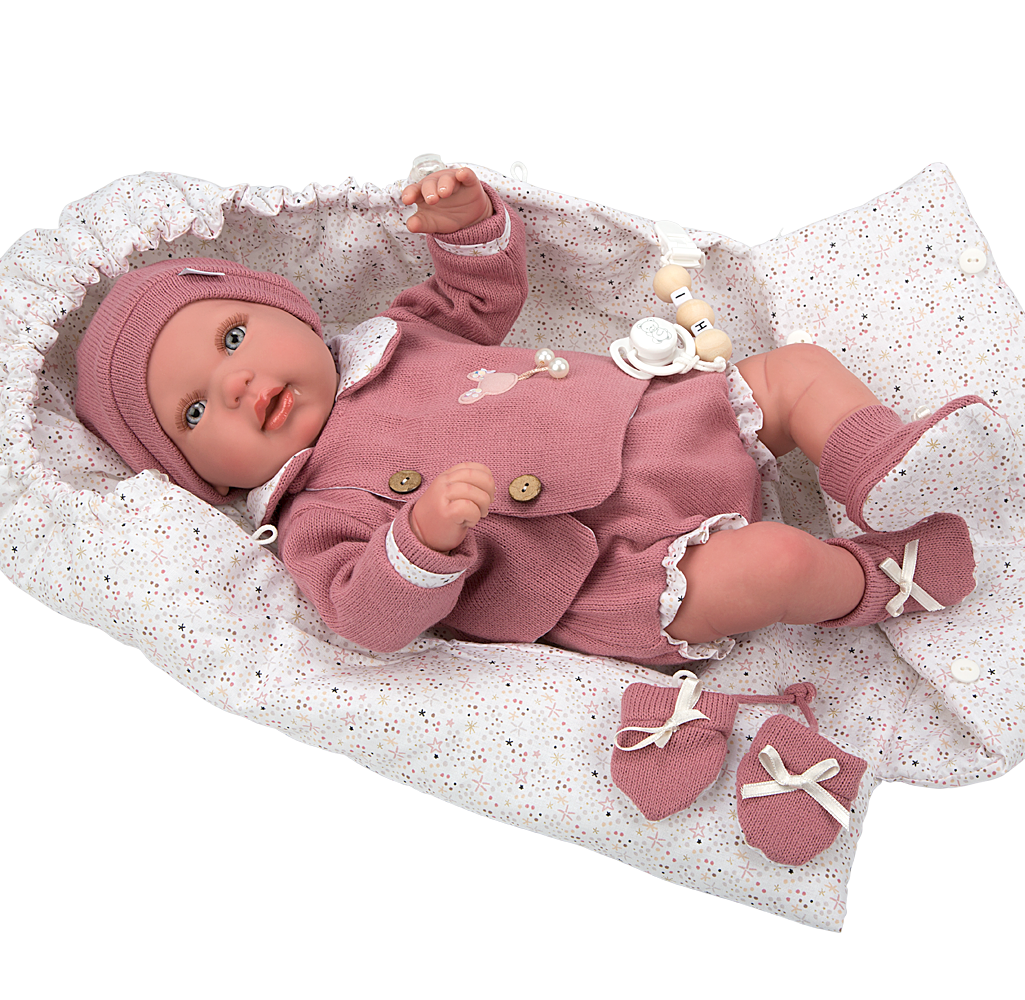 Bebé Reborn 45 cm Mia con saco de dormir - Arias 98115
