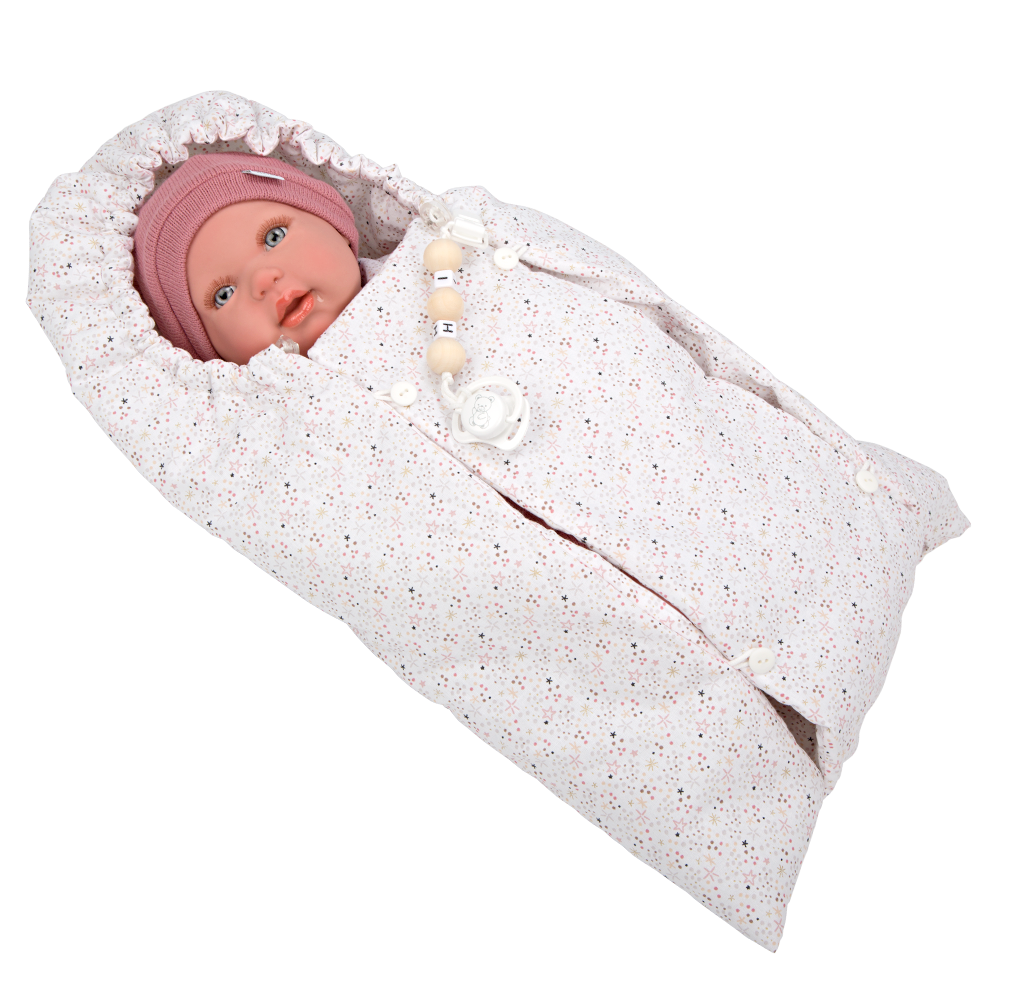 Bebé Reborn 45 cm Mia con saco de dormir - Arias 98115