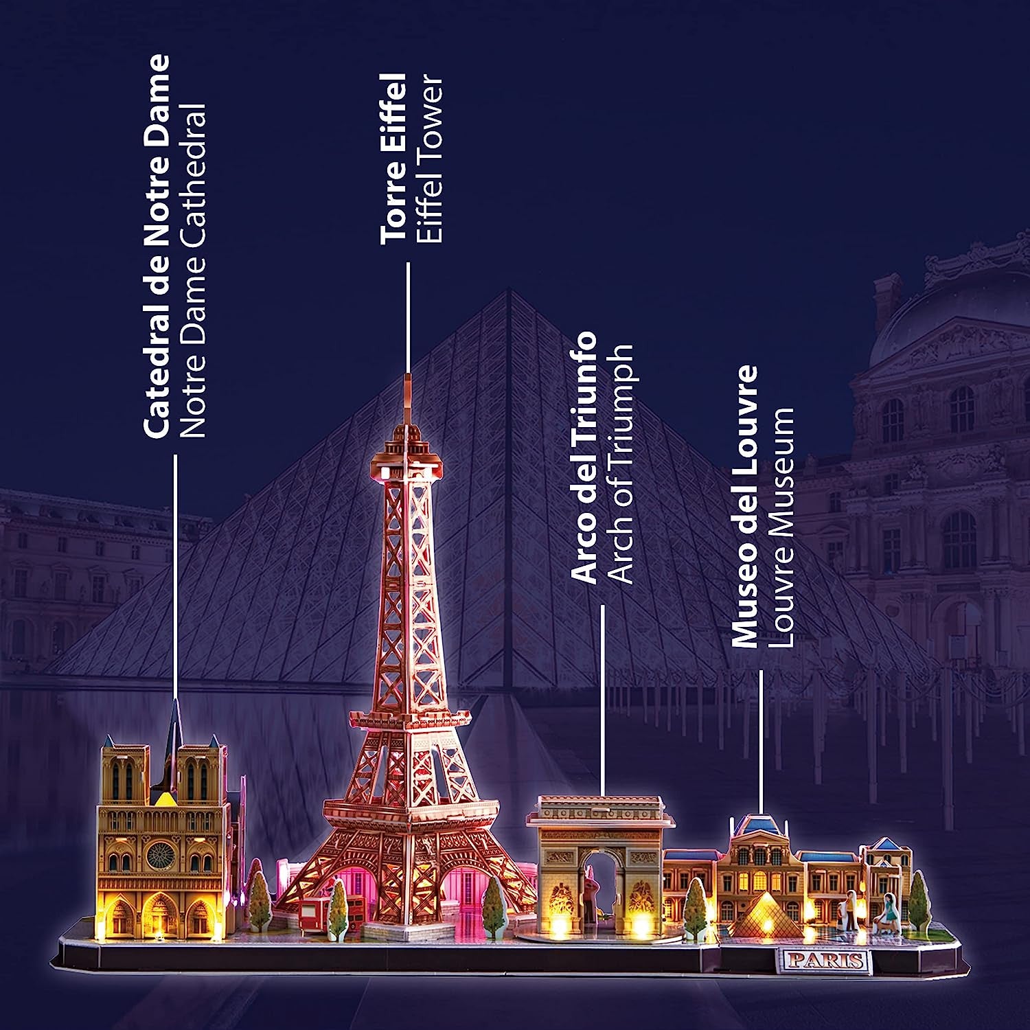 Puzzle 3D París LED CityLine - WorldBrands L525H