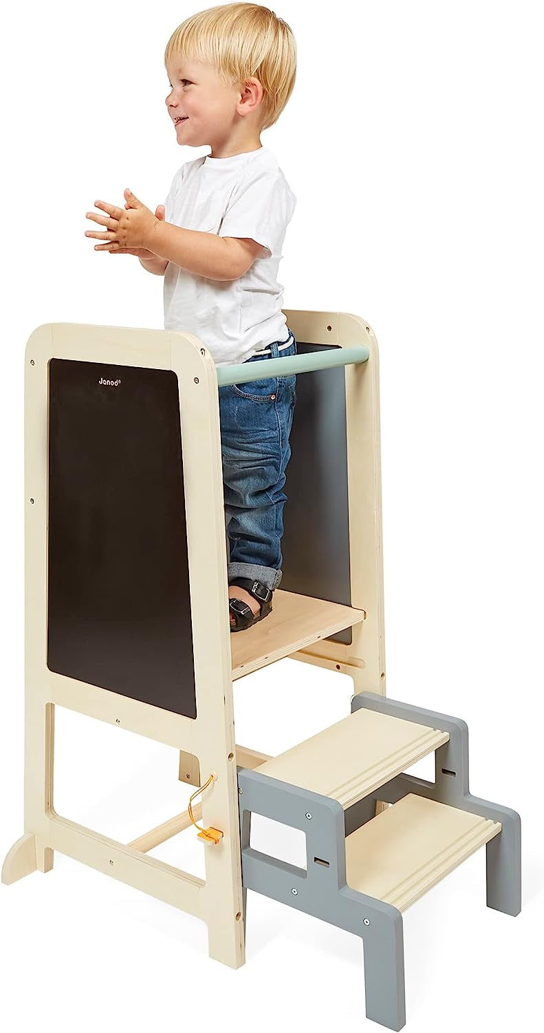 Torre de Observación de madera , Alzador infantil , Peldaños - Janod J09640
