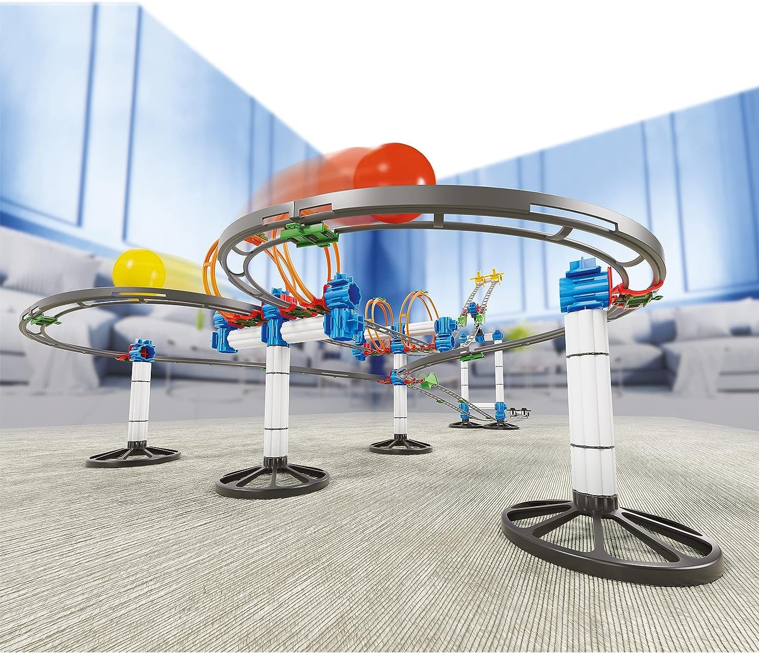 Pista para canicas Sky Rail League - Quercetti 6605