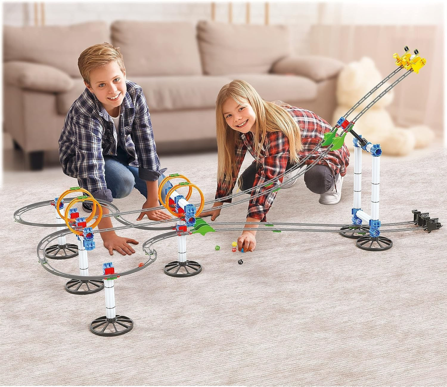 Pista para canicas Sky Rail League - Quercetti 6605