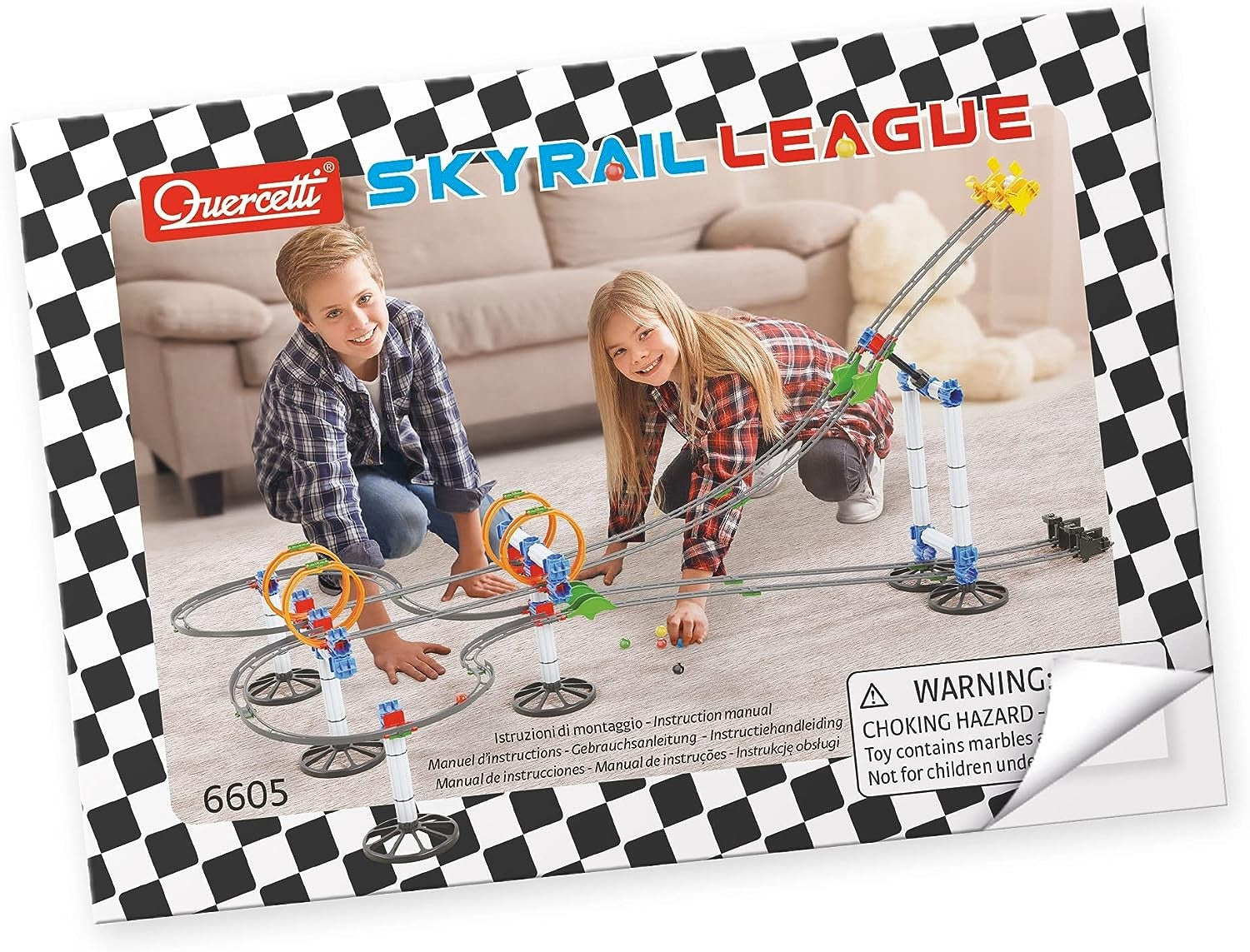 Pista para canicas Sky Rail League - Quercetti 6605