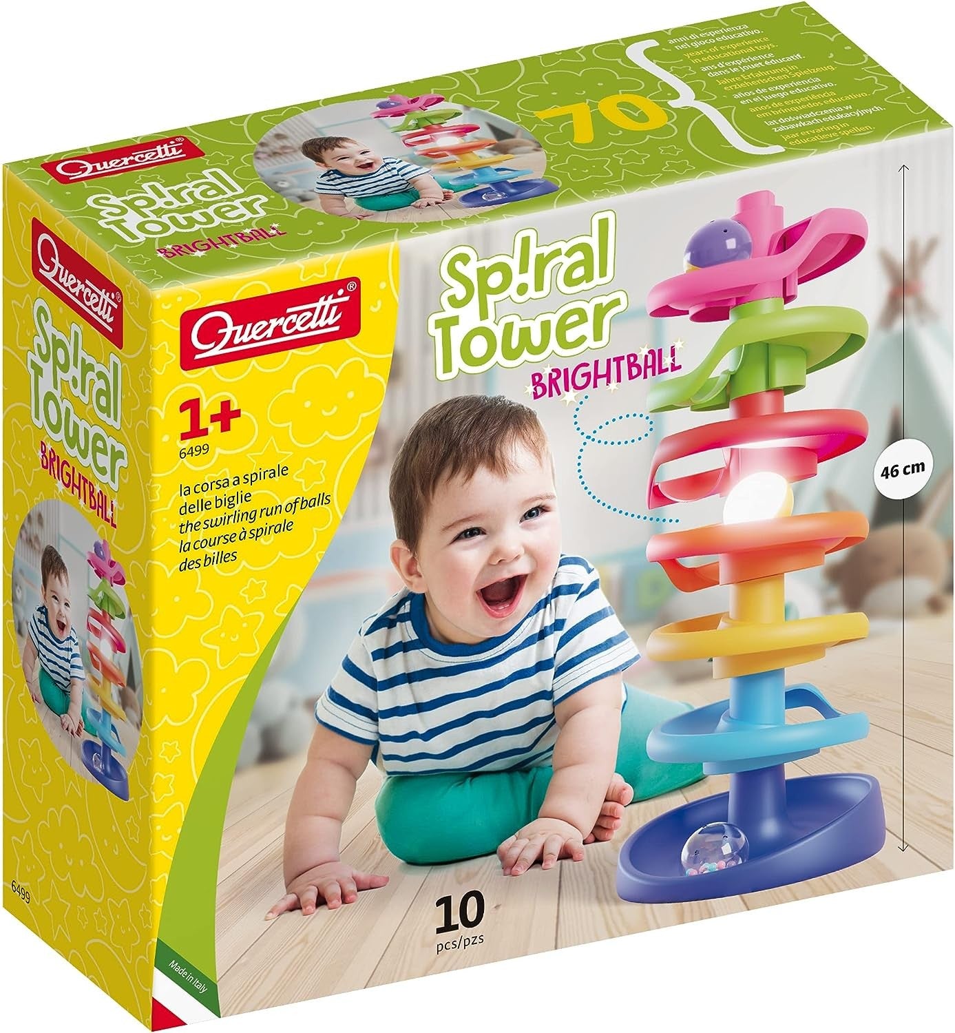 Juego de motricidad Spiral Torre bola brillante - Quercetti 6499