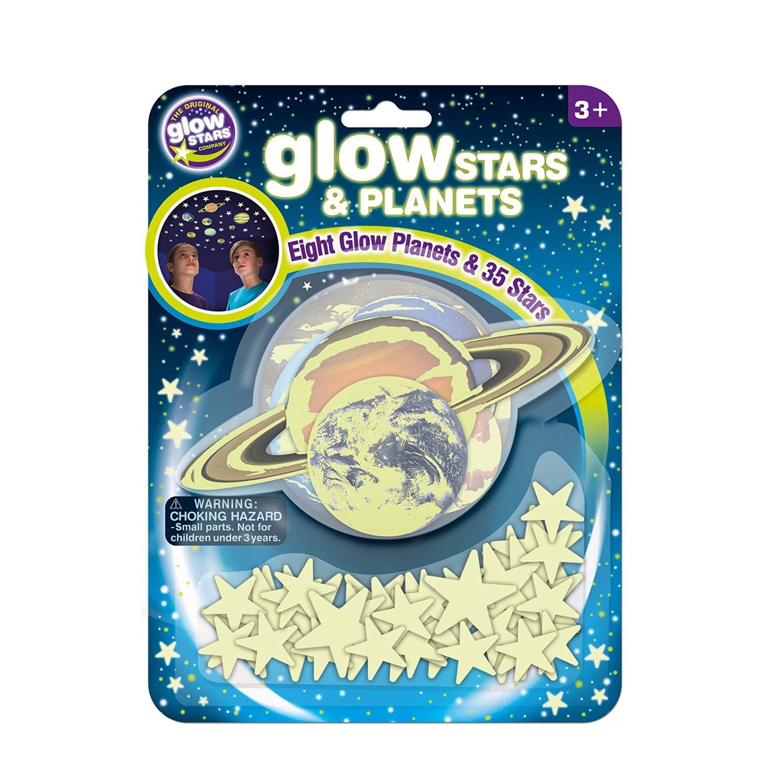 Estrellas y planetas brillan en la oscuridad -brainstorm toys