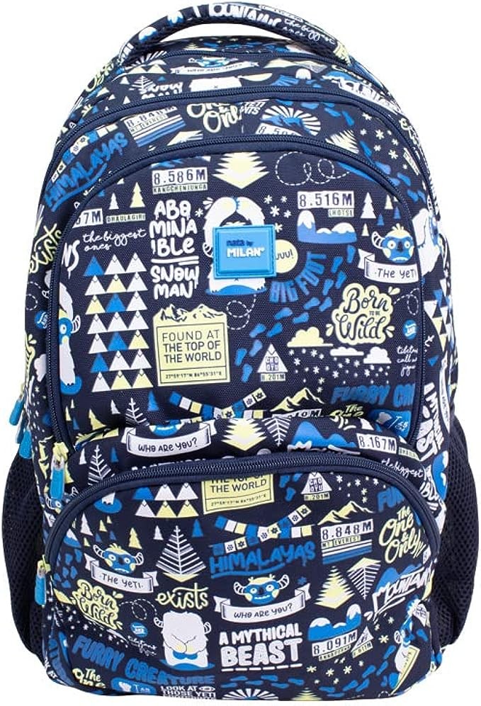 Mochila escolar 4 cremalleras 25l The Yety Azul Marino - Milan