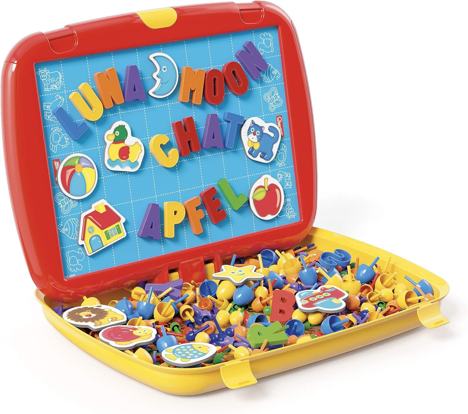 Estuche multifunción para crear mosaicos y pizarra magnética Combi - Quercetti 1820