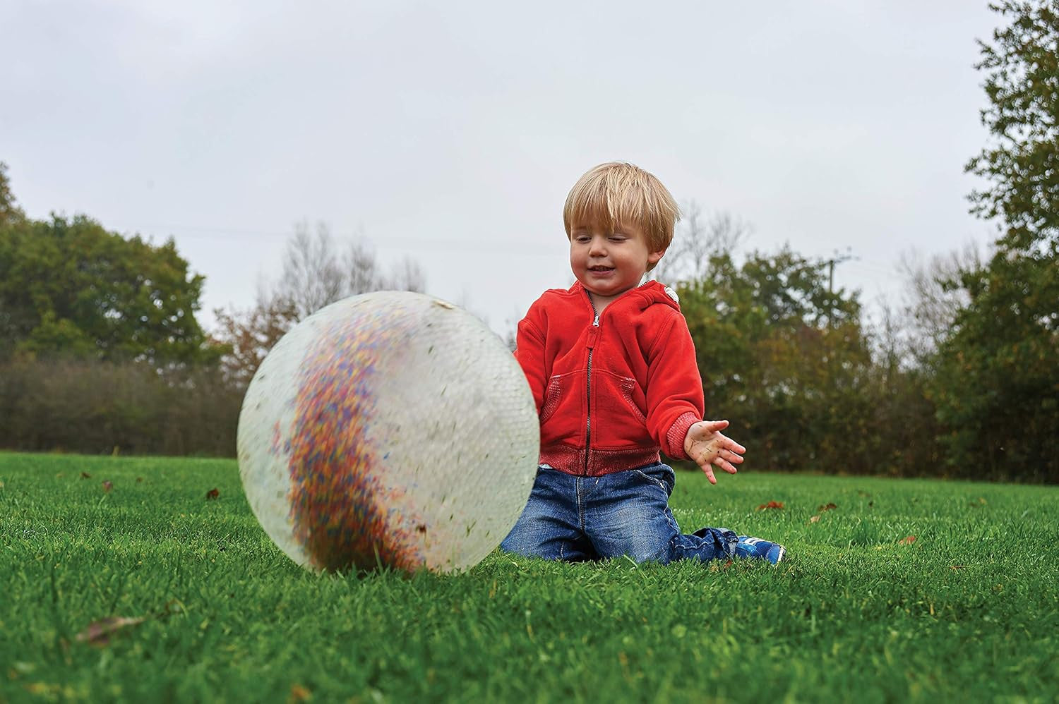 Pelota infable con bolas de colores dentro 35cm Constellation Ball - Tickit