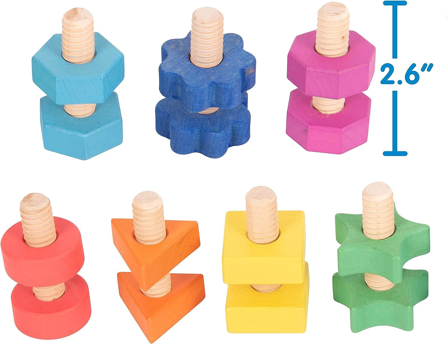 Set de Tornillos y Tuercas de Madera - Tickit