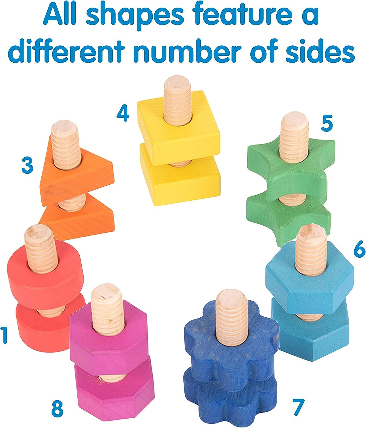 Set de Tornillos y Tuercas de Madera - Tickit