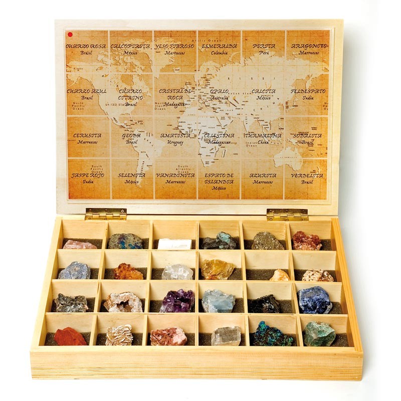 Juego colección minerales del mundo