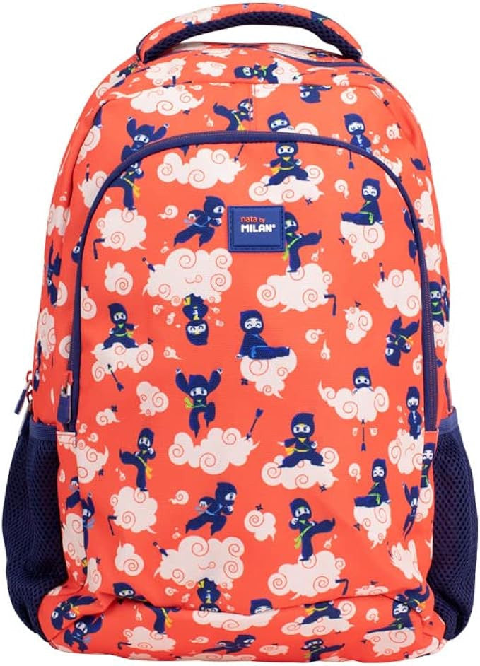 Mochila Escolar 2 cremalleras 21l Ninjutsu Rojo - Milán
