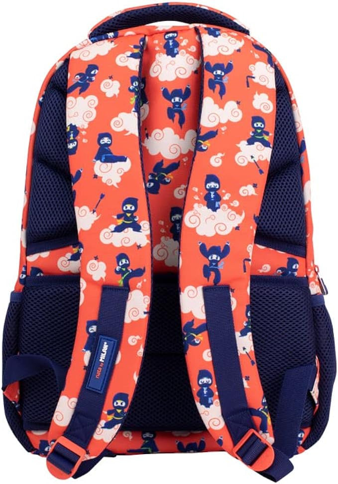 Mochila Escolar 2 cremalleras 21l Ninjutsu Rojo - Milán