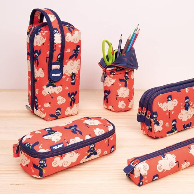 Mochila Escolar 2 cremalleras 21l Ninjutsu Rojo - Milán