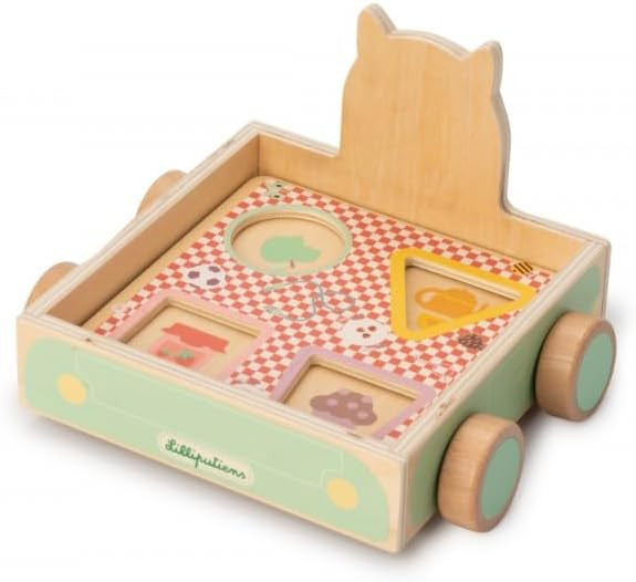 Arrastre Coche Picnic y Clasificador de Formas - Lilliputiens 83470