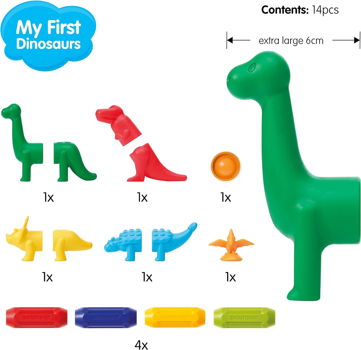 Juego Magnético My First Dinosaurios - Ludilo SMX 223