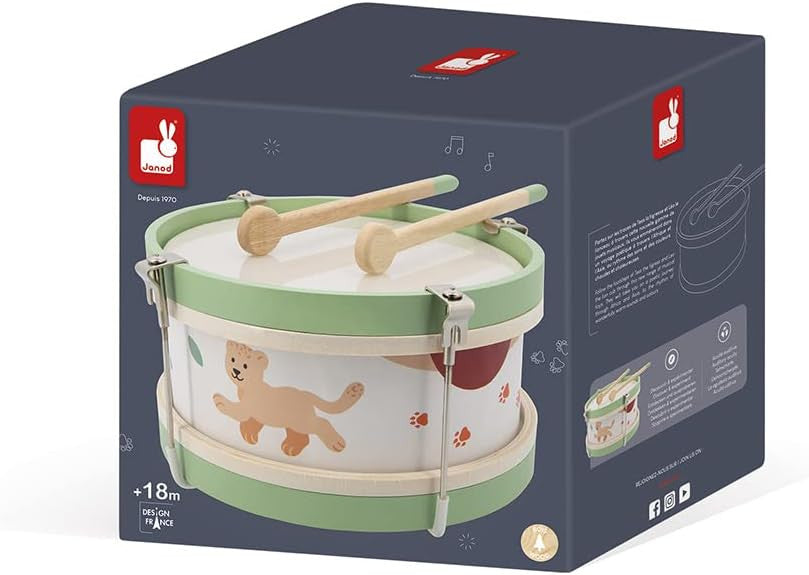 Tambor infantil de madera Sunshine - Janod J07617