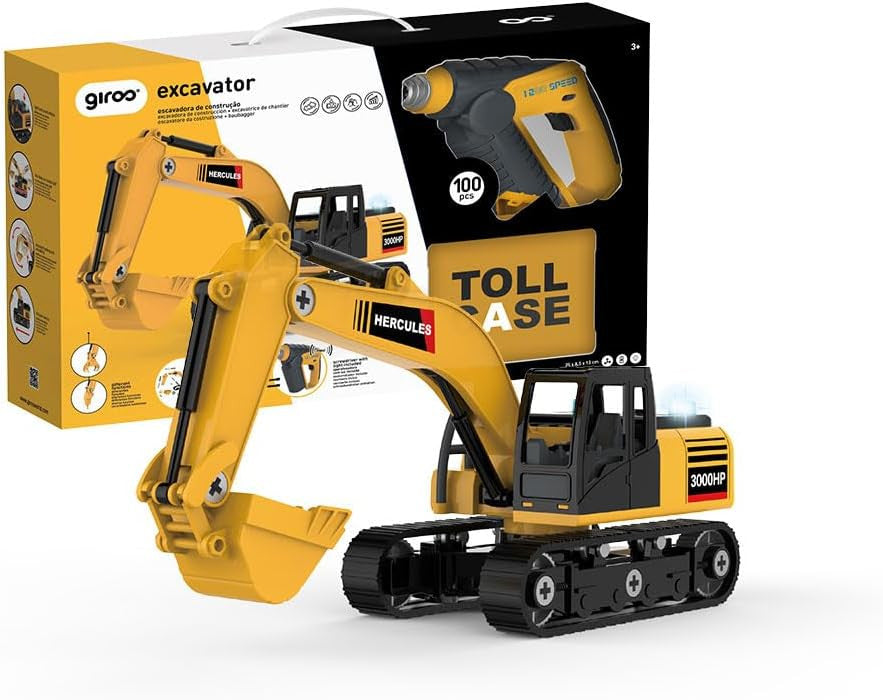 Giros Build DIY Excavadora para montar luces y sonidos 100 pzas - Giros G157082