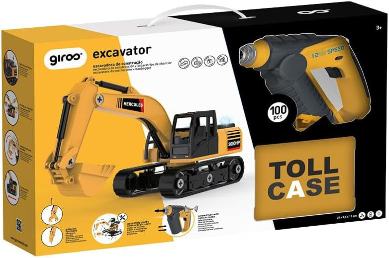 Giros Build DIY Excavadora para montar luces y sonidos 100 pzas - Giros G157082