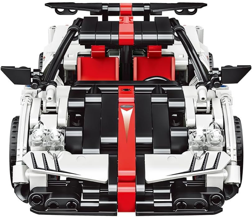 Coche para construir Encajes 8+Technic Racing Car Pullback Blanco 436 pzas - Giros G157372