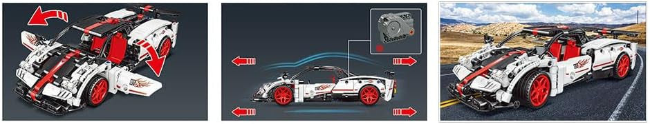 Coche para construir Encajes 8+Technic Racing Car Pullback Blanco 436 pzas - Giros G157372