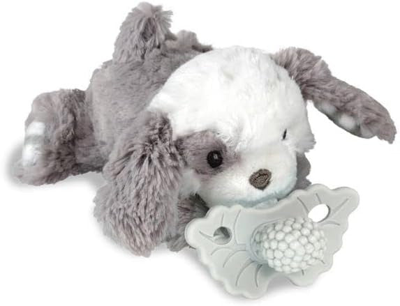 Porta Chupete Mordedor Perrito Gris RaZbuddy - RazBaby 909PP