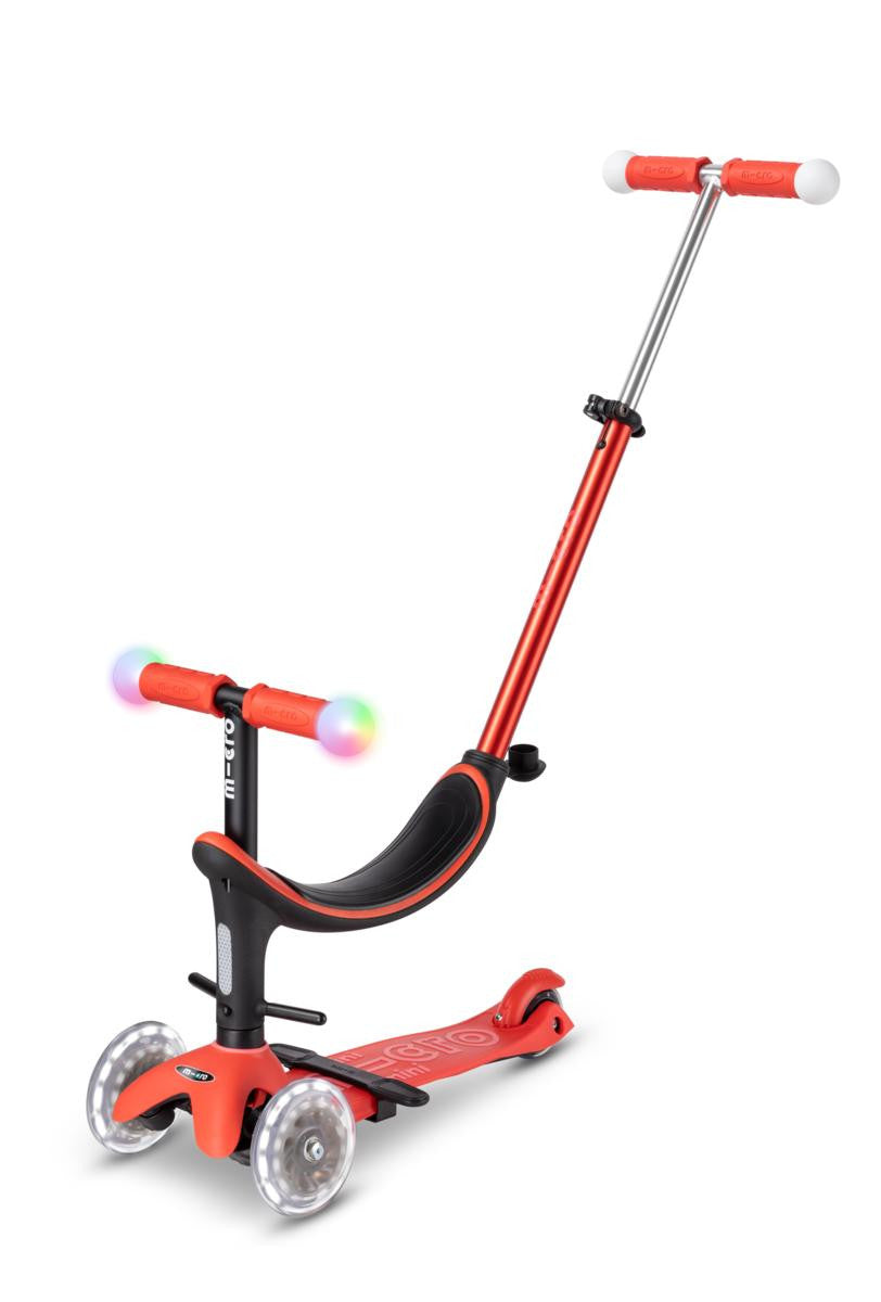 Patinete progresivo Micro Mini2Grow LED rojo - vista general