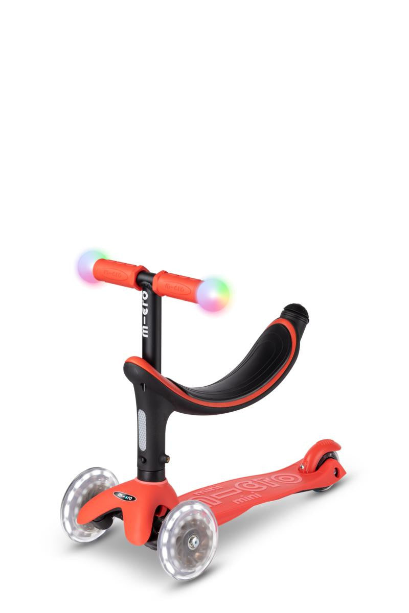 Patinete progresivo Micro Mini2Grow LED rojo - vista general